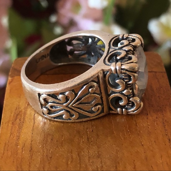 Silpada Filigree Sterling Silver and Cubic Zirconia Uptown Ring Size 6 - Picture 12 of 16